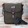Tourbon Canvas And Leather Crossbody Bag For Mens